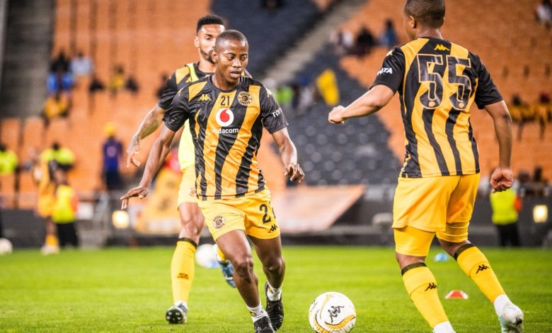 Kaizer Chiefs star Thabo Cele during a warm up session with teammates