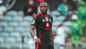 Tshegofatso Mabasa of Orlando Pirates during a game