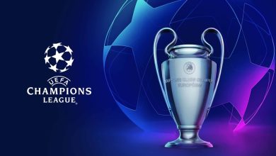 UEFA Champions League logo and trophy