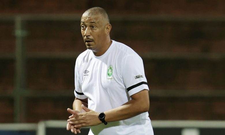 AmaZulu FC goalkeeper coach Wendell Robinson during the warm-up session