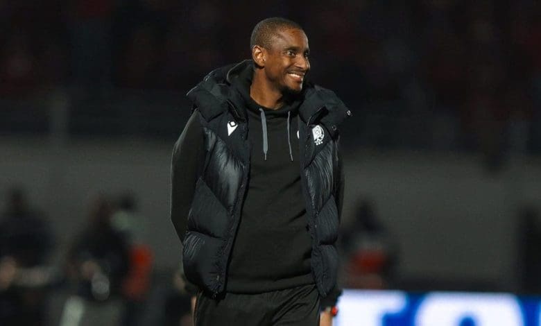 Coach Rulani Mokwena on the touchline