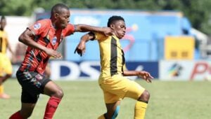 TS Galaxy and Kaizer Chiefs players during the DDC clash
