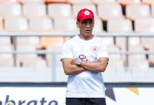 Simba SC coach Fadlu Davids during a training session.