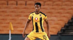 Kaizer Chiefs defender Given Msimango in action at FNB Stadium