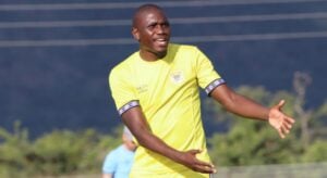 Joseph Mhlongo during a training session with Black Leopards.