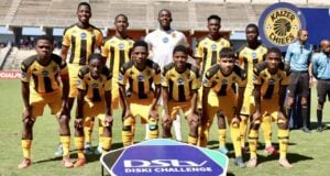 Kaizer Chiefs DStv Diski Challenge side lining up for a team picture