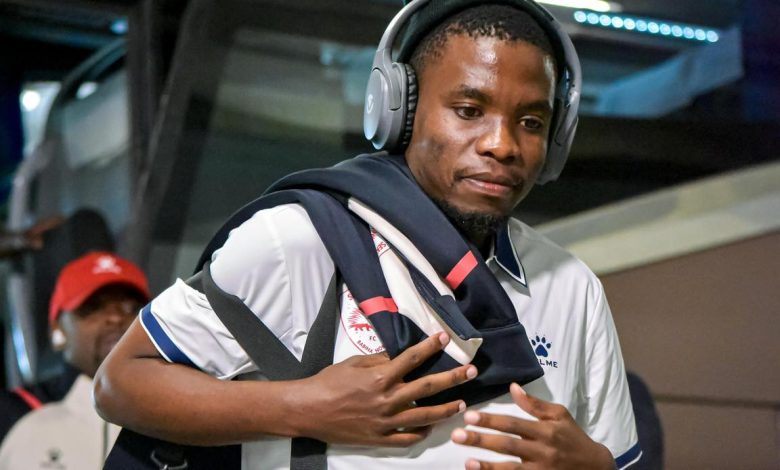 Sekhukhune United star Lindokuhle Mtshali walking