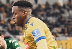 Cyprus based winger Luther Singh in action.