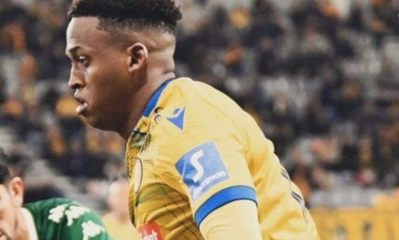 Cyprus based winger Luther Singh in action.