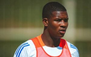 Orlando Pirates defender Mbekezeli Mbokazi during training session
