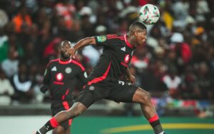 Mbekezeli Mbokazi in action for Orlando Pirates