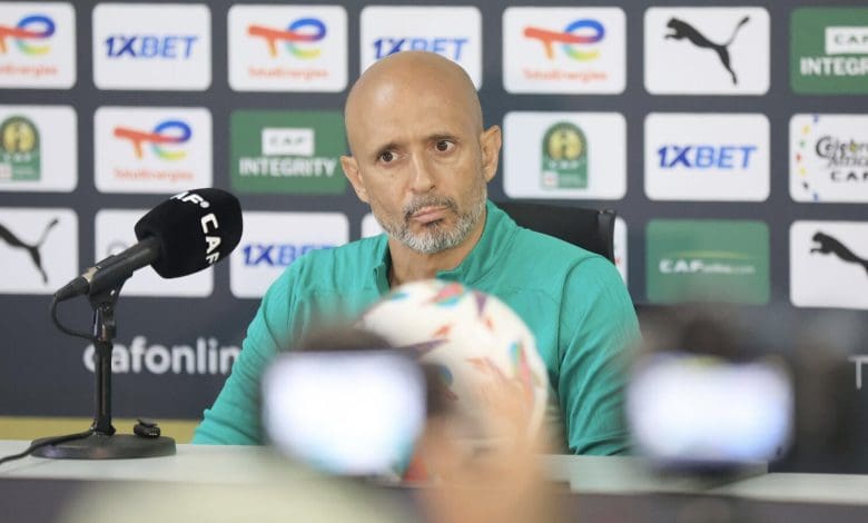 Mamelodi Sundowns coach Miguel Cardoso speaking during presser