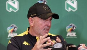 Kaizer Chiefs coach Nasreddine Nabi speaking during the Nedbank Cup press conference