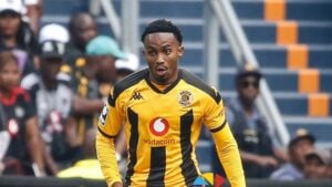 Njabulo Blom of Kaizer Chiefs in action