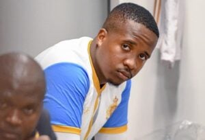 Player and chairman Andile Mpisane of Royal AM team talk