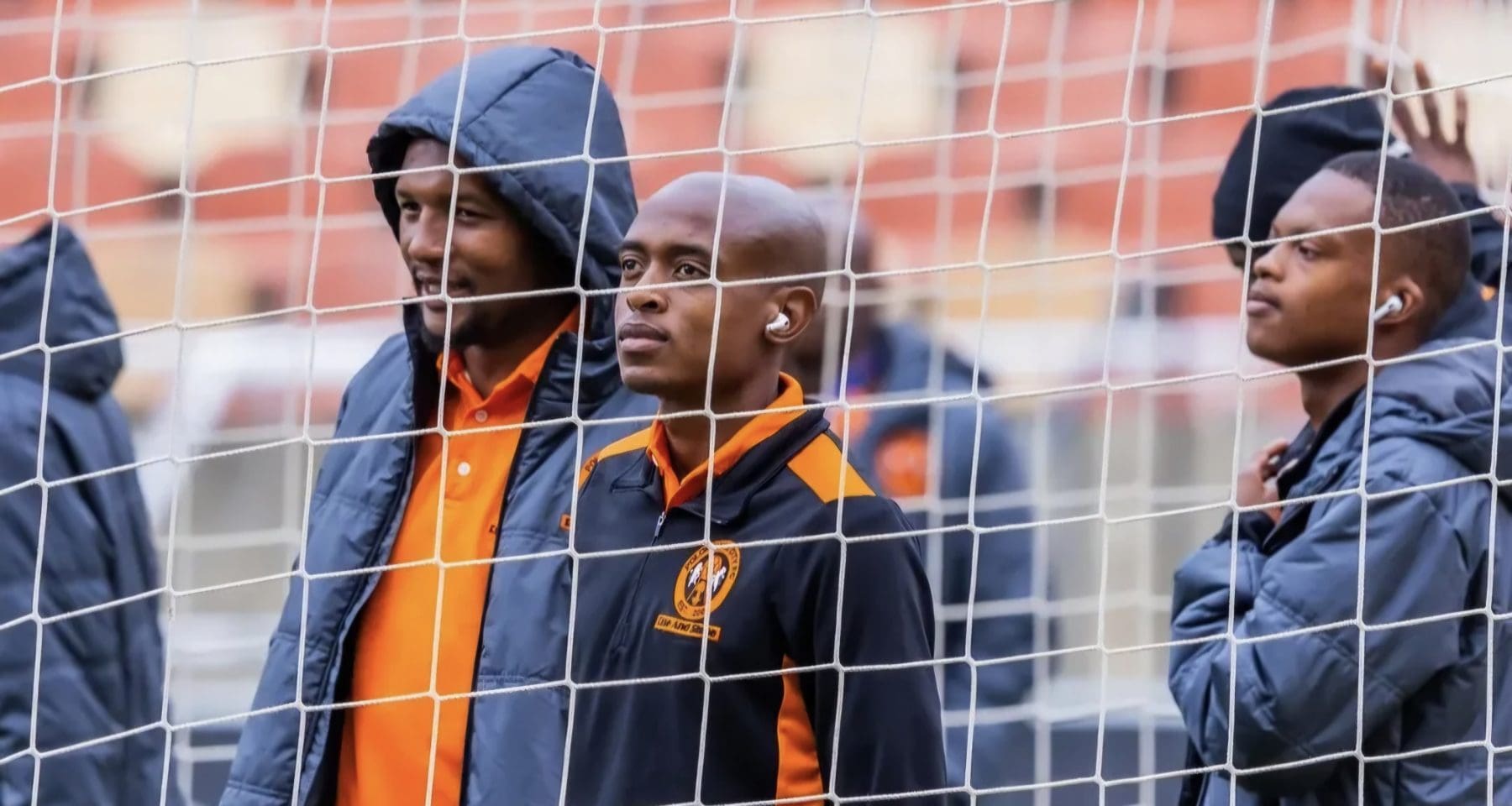 Polokwane City players before a Betway Premiership match at Old Peter Mokaba Stadium 