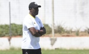 Amajita head coach Raymond Mdaka during a training session