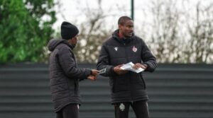 Rulani Mokwena during training
