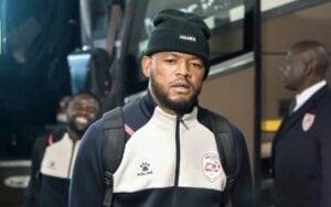 Sipho Mbule arriving for a match at Peter Mokaba Stadium