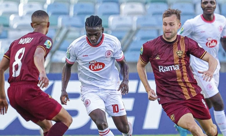 Stellenbosch FC and Simba SC during the CAF Confederation Cup match in at Moses Mabhida Stadium