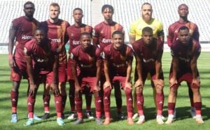 The starting line-up for Stellenbosch FC against Zamalek