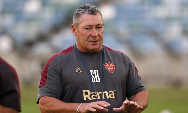 Stellenbosch FC coach Steve Barker during training at Moses Mabhida Stadium