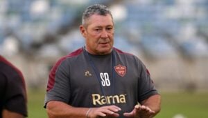 Stellenbosch FC coach Steve Barker during training at Moses Mabhida Stadium