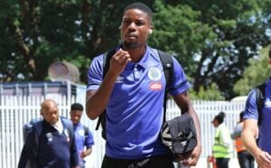 SuperSport United defender Ime Okon walking