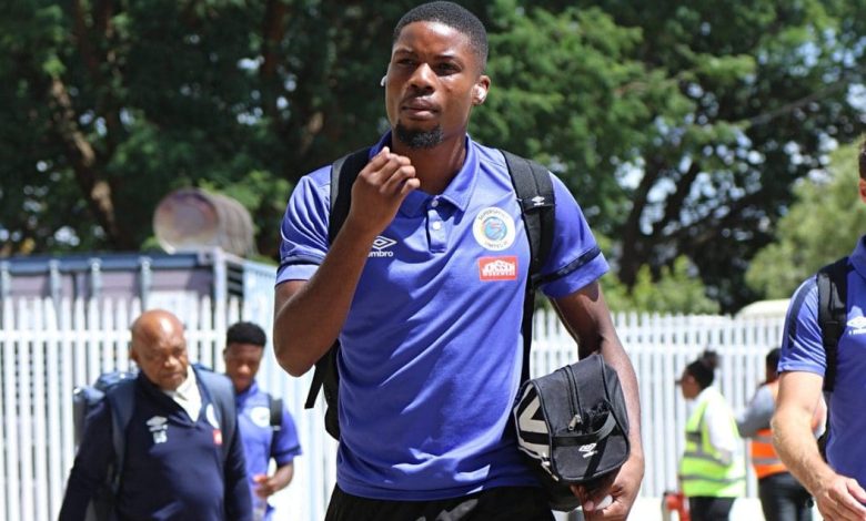 SuperSport United defender Ime Okon walking