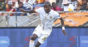 Former Royal AM defender Thabo Matlaba in action