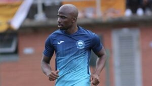 Richards Bay FC defender Tshepo Mabua warming up ahead of Kaizer Chiefs clash