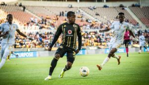 Wandile Duba in action for Kaizer Chiefs