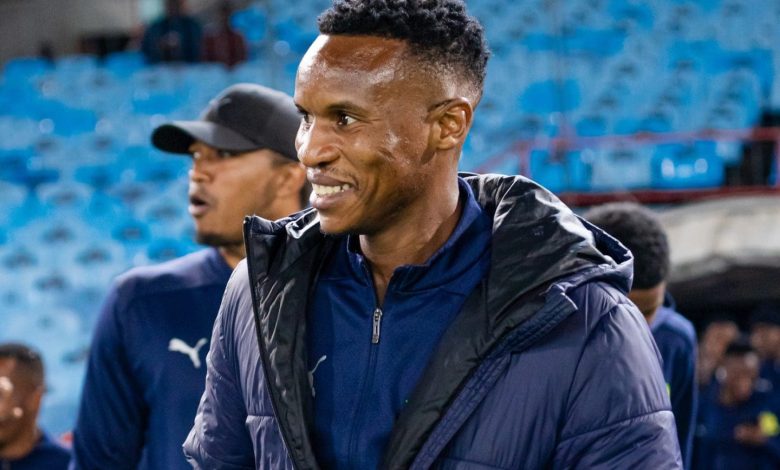 A smiling Themba Zwane of Mamelodi Sundowns