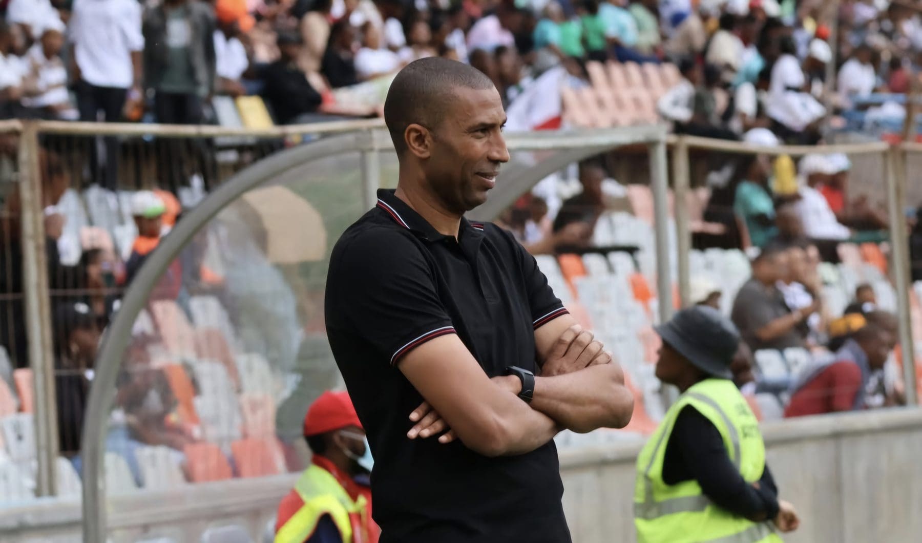 Abdeslam Ouaddou on the touchline during a Marumo Gallants match 