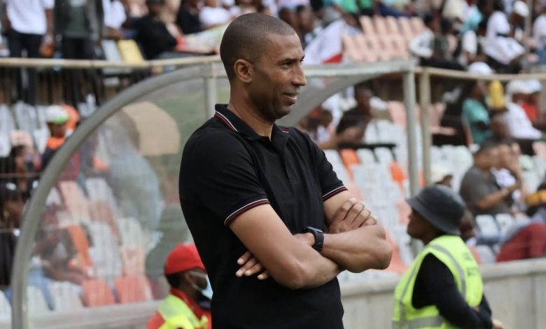Marumo Gallants head coach Abseslam Ouaddou on the touchline