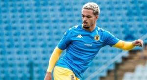 Kaizer Chiefs defender Fabian McCarthy during the warm-up