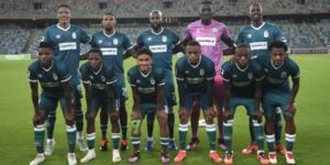 AmaZulu FC players taking a team picture ahead of the match