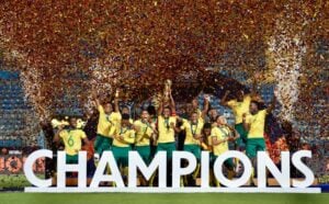Amajita champions of U-20 AFCON celebrating