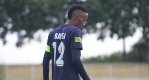 Atisang Batsi in action for Motsepe Foundation Championship side Orbit College FC
