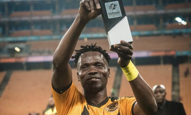 Glody Lilepo raising a man of match award
