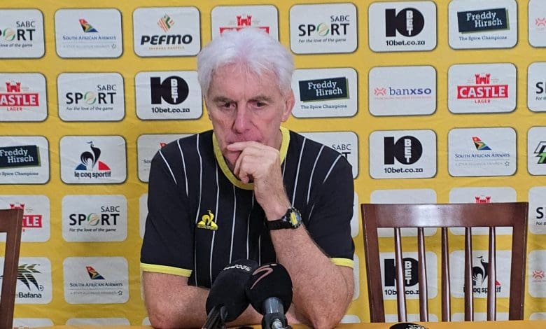 Hugo Broos during a media briefing in Polokwane