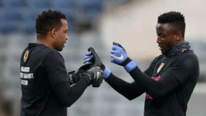 Itumeleng Khune and Bruce Bvuma at Kaizer Chiefs