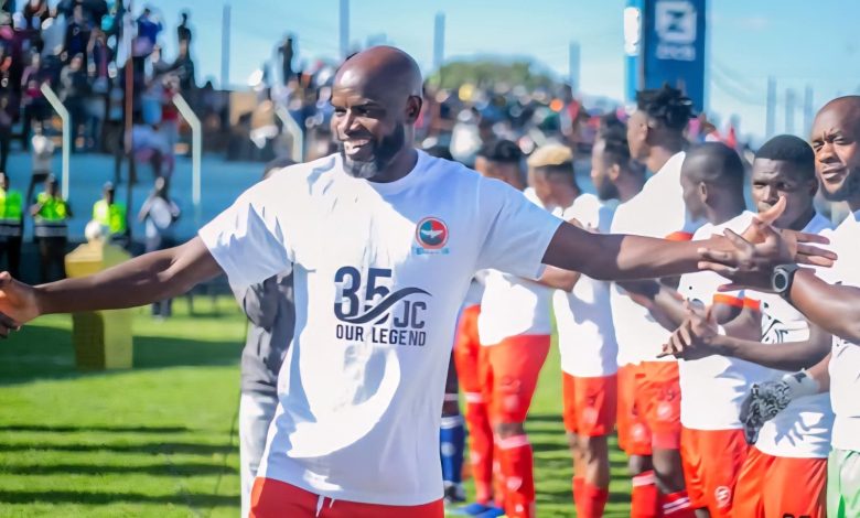 James Chamanga bidding farewell to his teammates at Red Arrows FC