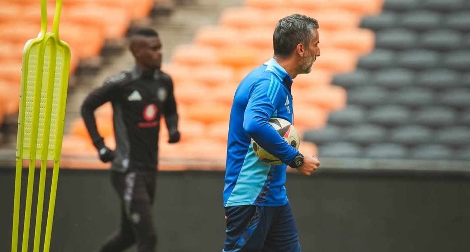 Orlando Pirates head coach Jose Riveiro during a training session