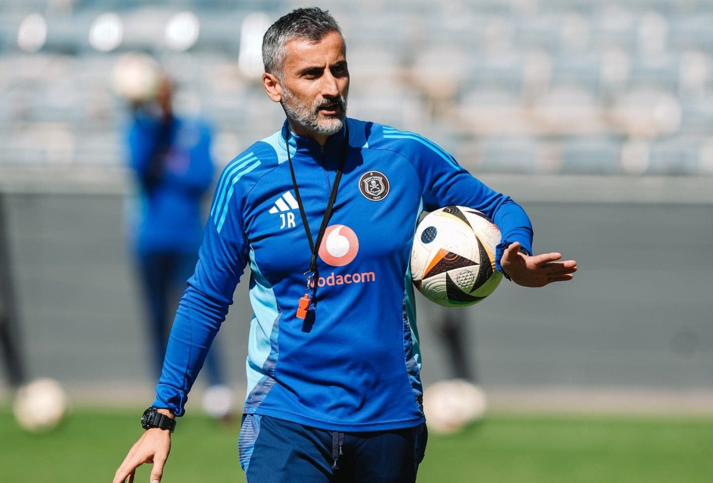 Jose Riveiro of Orlando Pirates at training