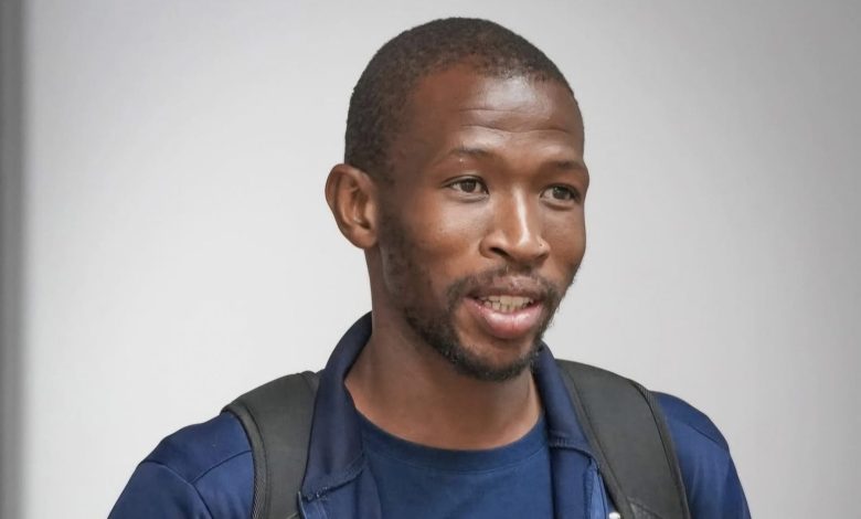 Kamohelo Mokotjo arriving for a match with Cape Town City in Polokwane