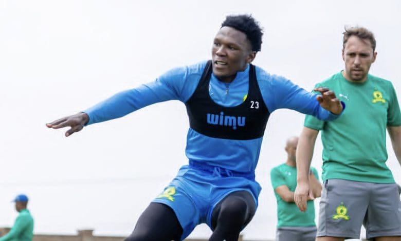 Lebo Mothiba during training at Mamelodi Sundowns