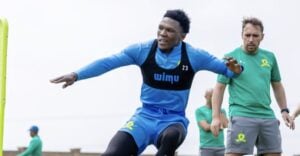 Lebo Mothiba during training at Mamelodi Sundowns