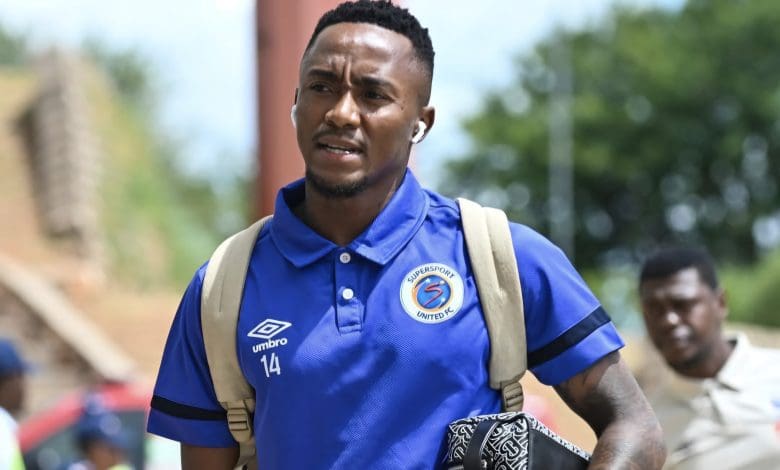Lebohang Maboe wearing SuperSport United colours