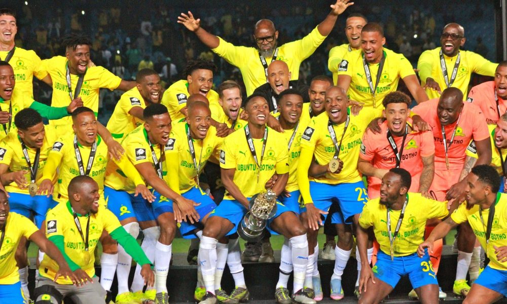 Mamelodi Sundowns players in celebratory mood